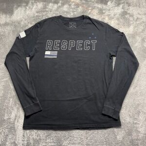 Howitzer Long Sleeve‎ Shirt Women's Medium Black Good Thin Blue Line Graphic